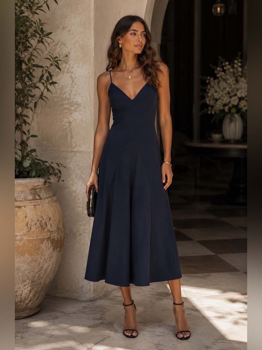 NWT‎ Thakoon Midnight Navy Slip Midi Dress MSRP $495 Size 2